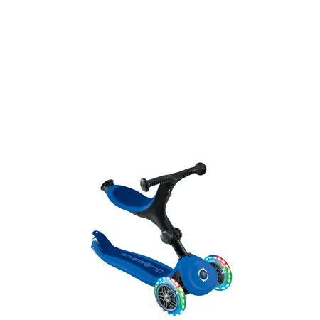 Authentic Sports Globber Go-Up Active Lights blau-dunkelblau, mit Leuchtrollen