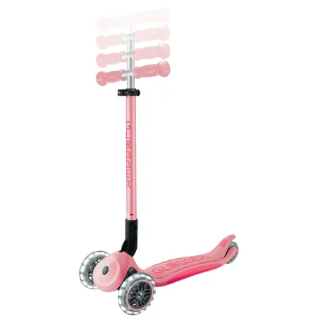 Authentic Sports Globber Primo Foldable Plus Lights pastellrosa-pink, mit Leuchtrollen