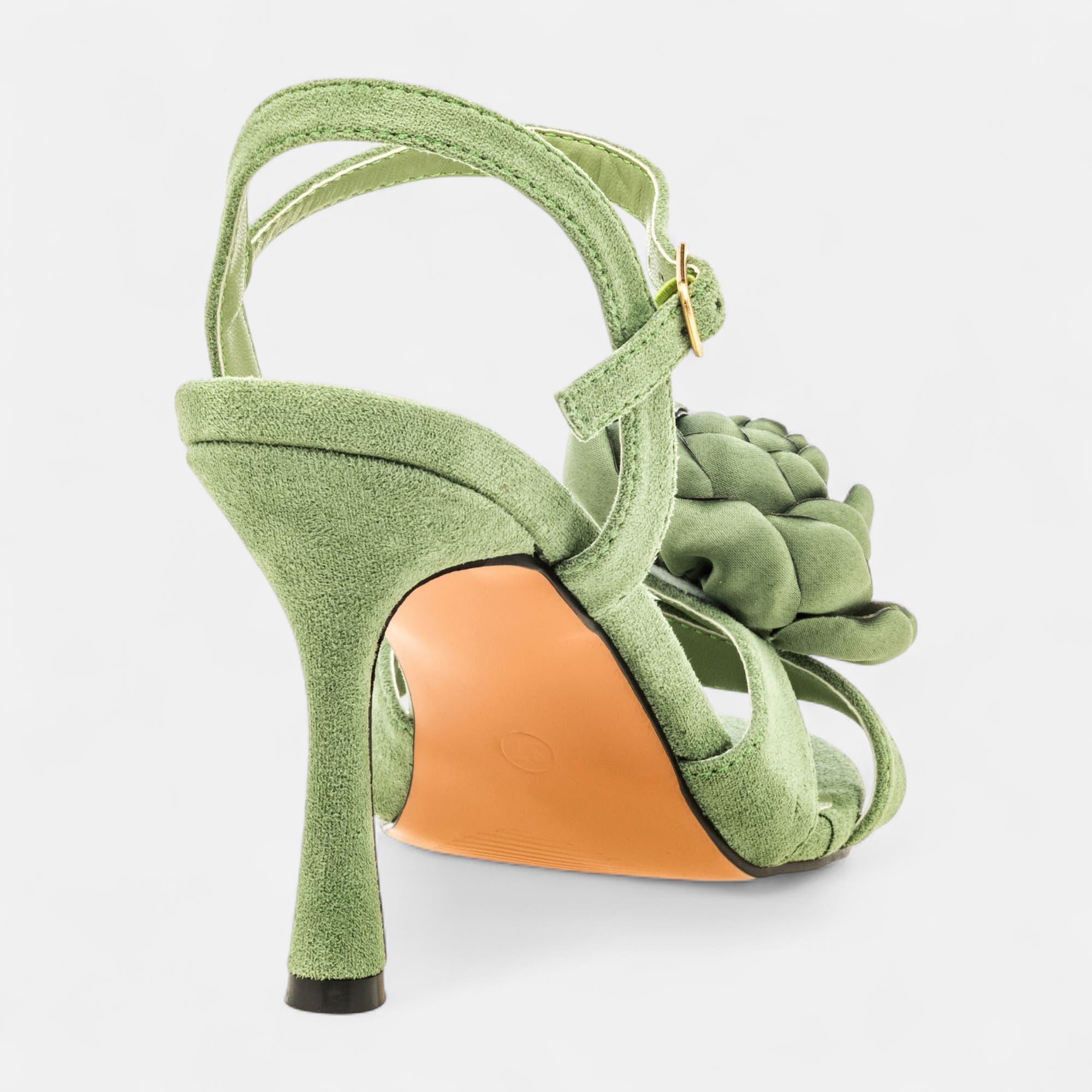 Nu-pieds à talon Femme vert