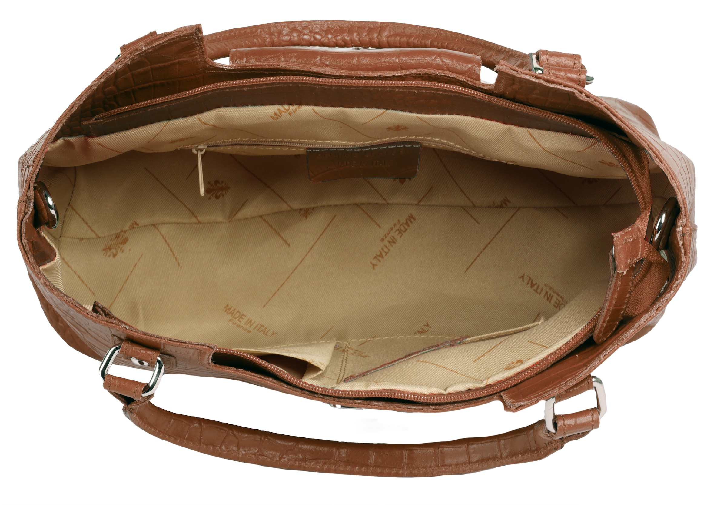 Cluty Henkeltasche echt Leder, Made in Italy
