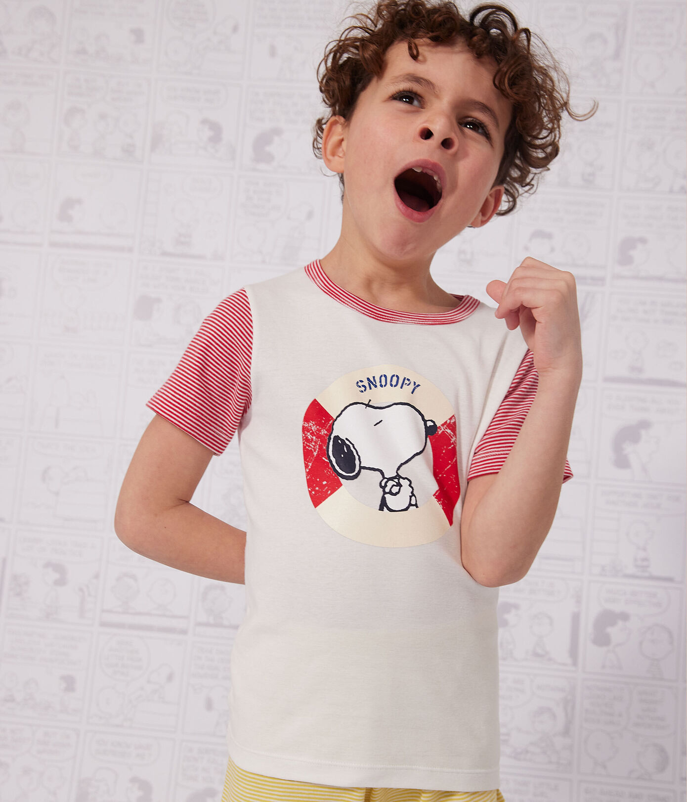 Pyjacourt Petit Bateau X Snoopy petite fille/petit garçon en coton