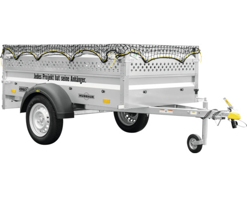 Humbaur enkelassige projectaanhangwagen Steely inclusief geperforeerde plaatverlenging, net & steunwiel 2050 x 1095 x 600 mm ongeremd toegestaan totaalgewicht 750 kg