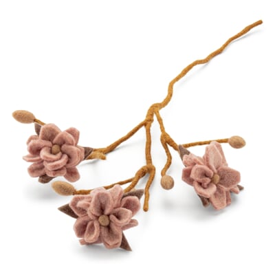 Magnolienzweig Filz, Rosa
