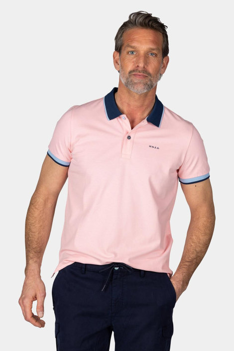 NZA roze heren polo