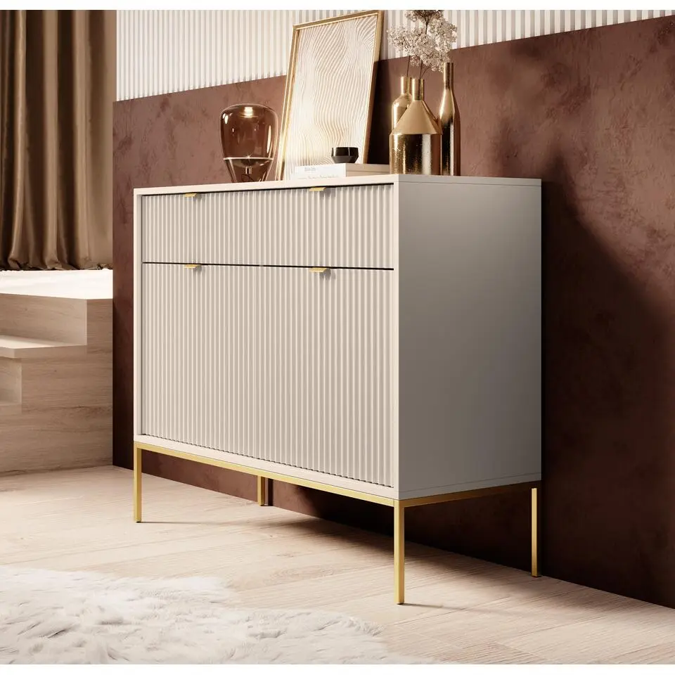 Meubella - Dressoir Navil 2 - Beige - 104 cm