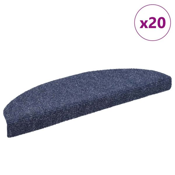 Tapete vidaXL de Escada Autoadesivos 20 Peças 65x21x4 cm Azul - 56086562