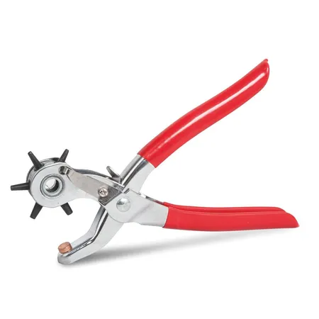 Lochzange aus Metall, 6 Lochpfeifen, Gesamtlänge 22 cm, Gewicht 257 g