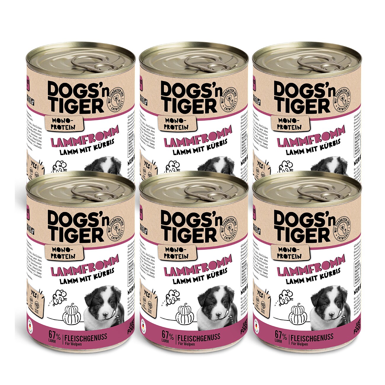 Dogs'n Tiger Lammfromm Lamm & Kürbis 6x400 g