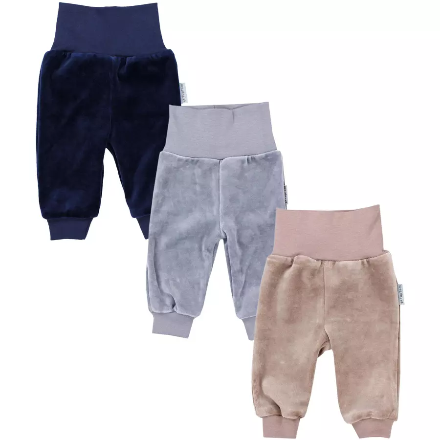 TupTam Baby Jungen Nicki Hose Jogginghose 3er Pack beigegrau