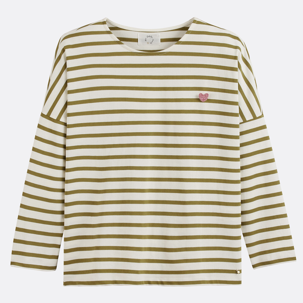 DES PETITS HAUTS<br>Camisa azul-marinho de manga comprida e modelagem solta FILLY
