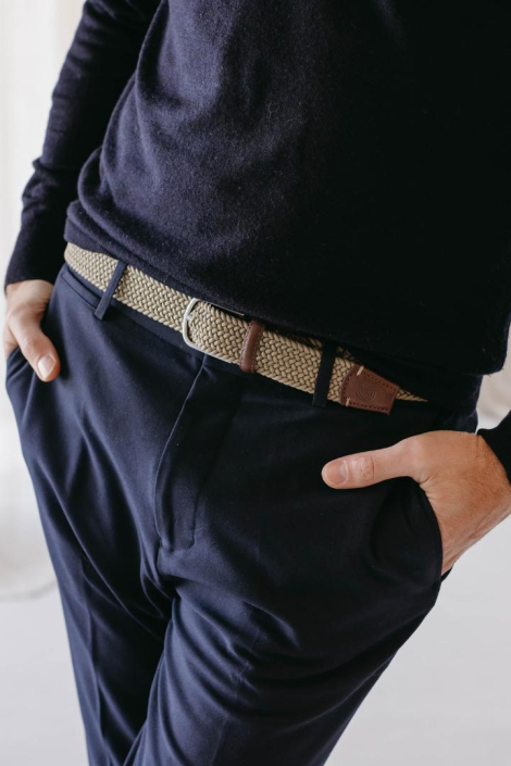 La Boucle beige heren riem
