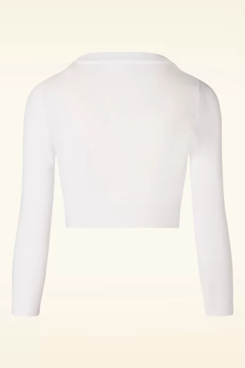 Mak Sweater Shela cropped vest in wit
