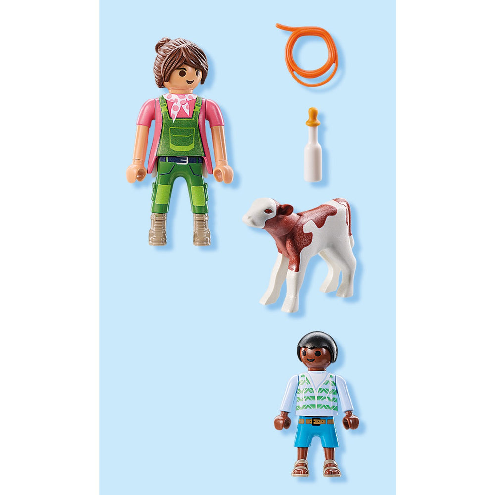 Køb Playmobil® Farmer med Kalv