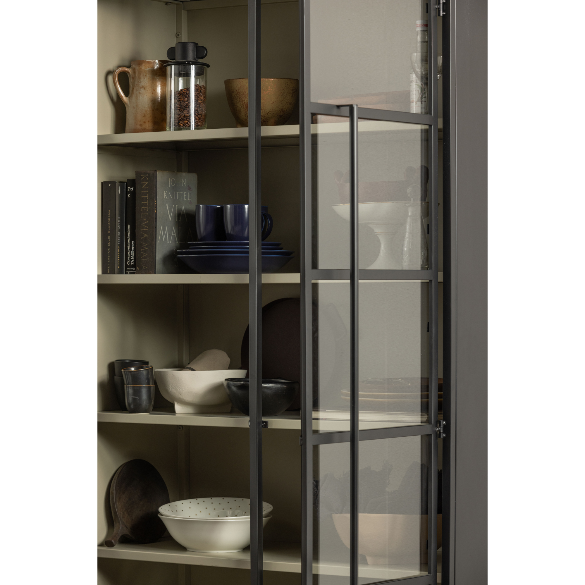 Exhibit XL 2-Deurs Vitrinekast - Zwart