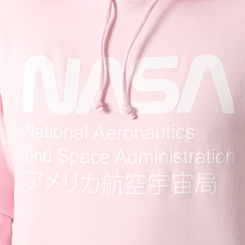 Sweat Capuche Admin 2 Rose Pastel Blanc