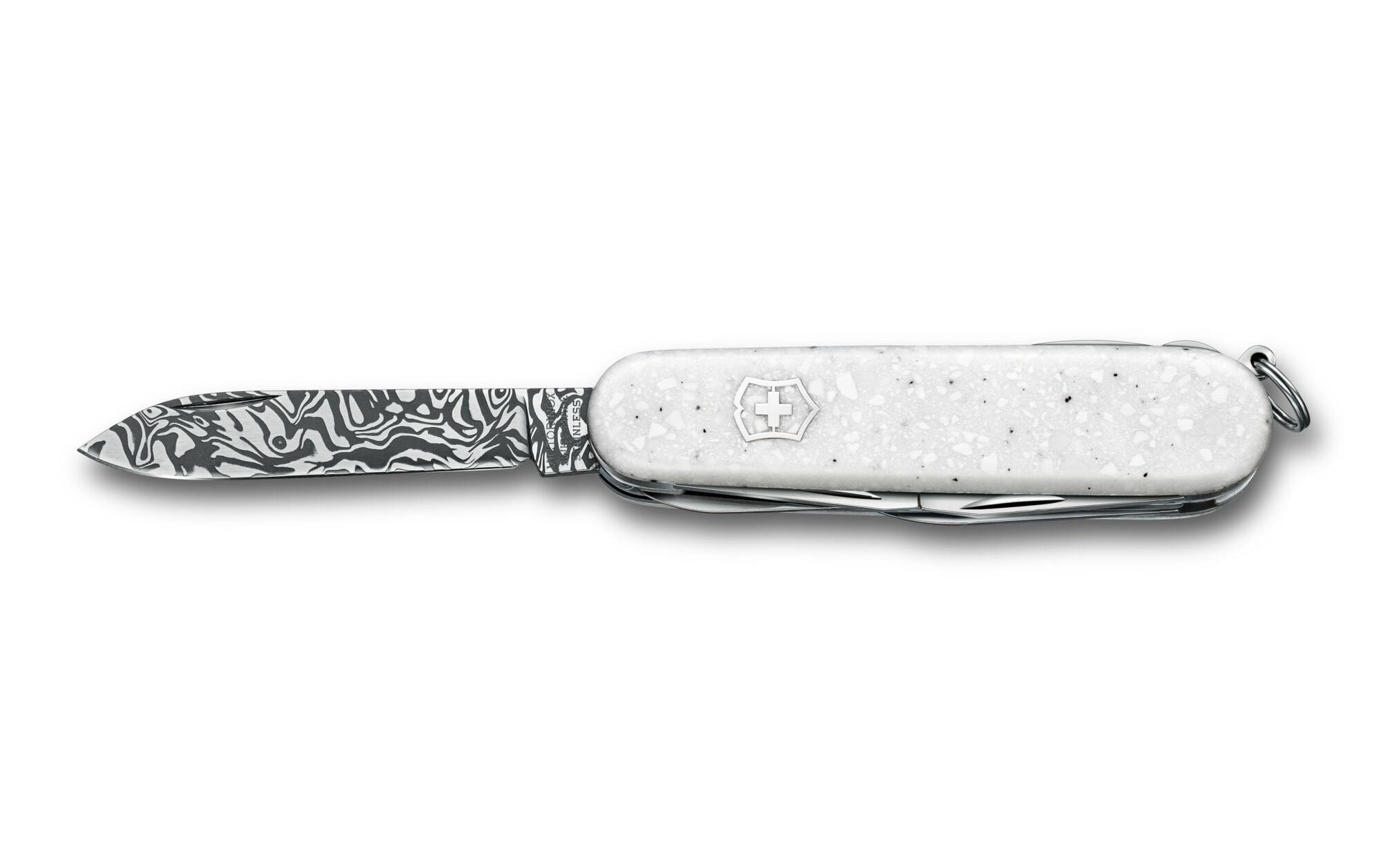 Taschenmesser Special Companion Damast LTD, 91 mm, Weiss<br>Schweizer Sackmesser Damast Limited Edition 2025