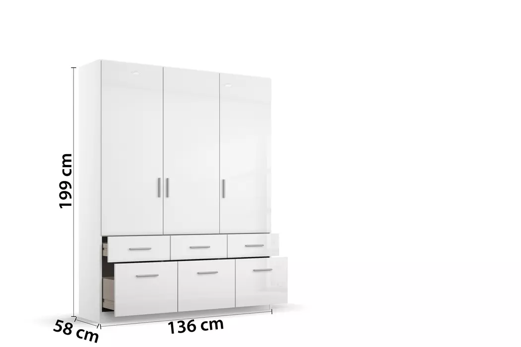 Kleiderschrank Celle 136 x 197 cm