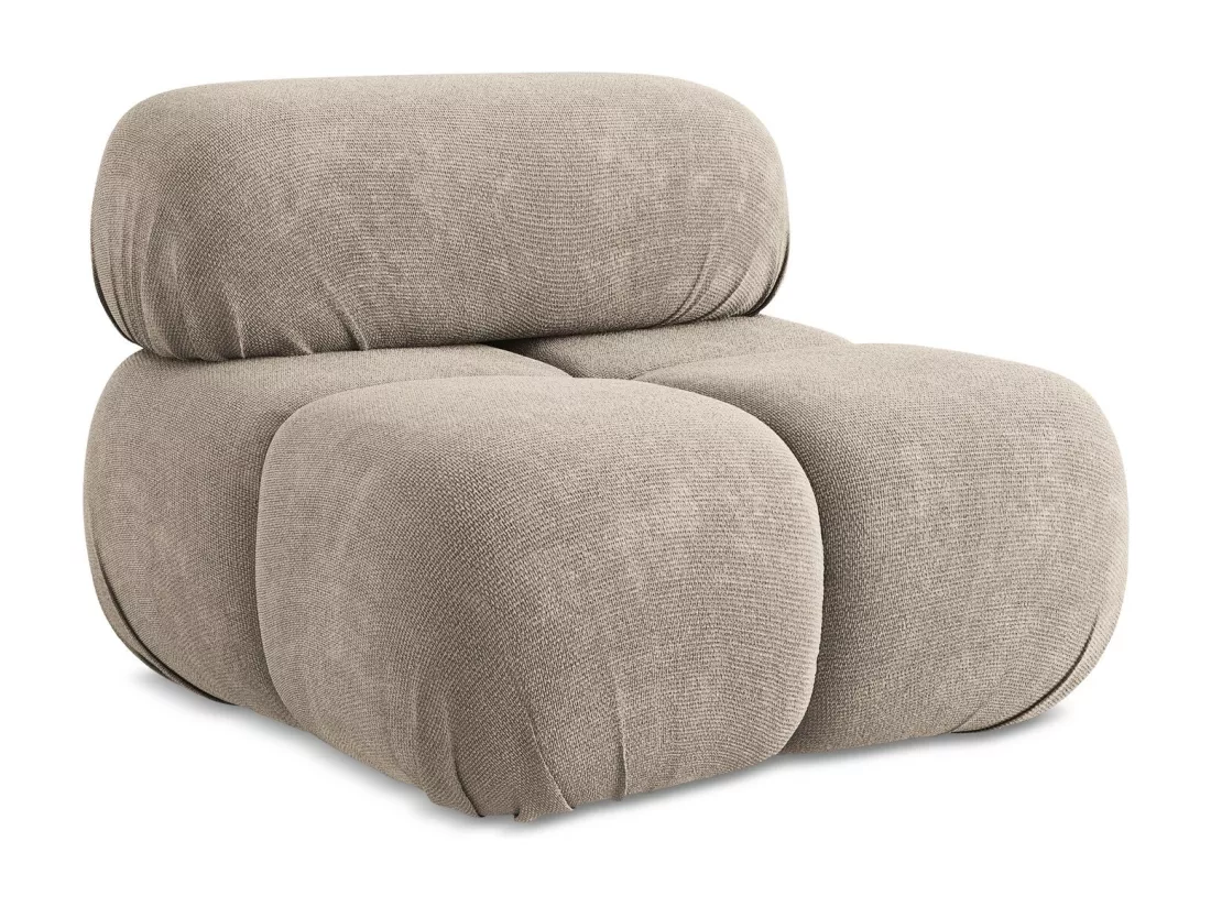 Fauteuil en Chenille - beige foncé - LOKUA