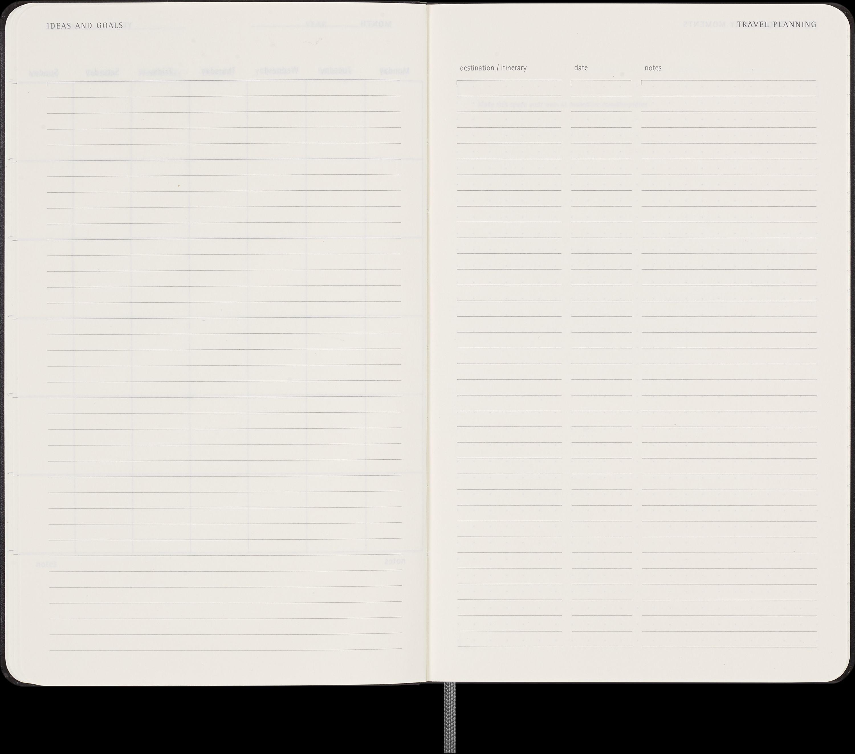 Moleskine undatierter Wochen Notizkalender, L/A5