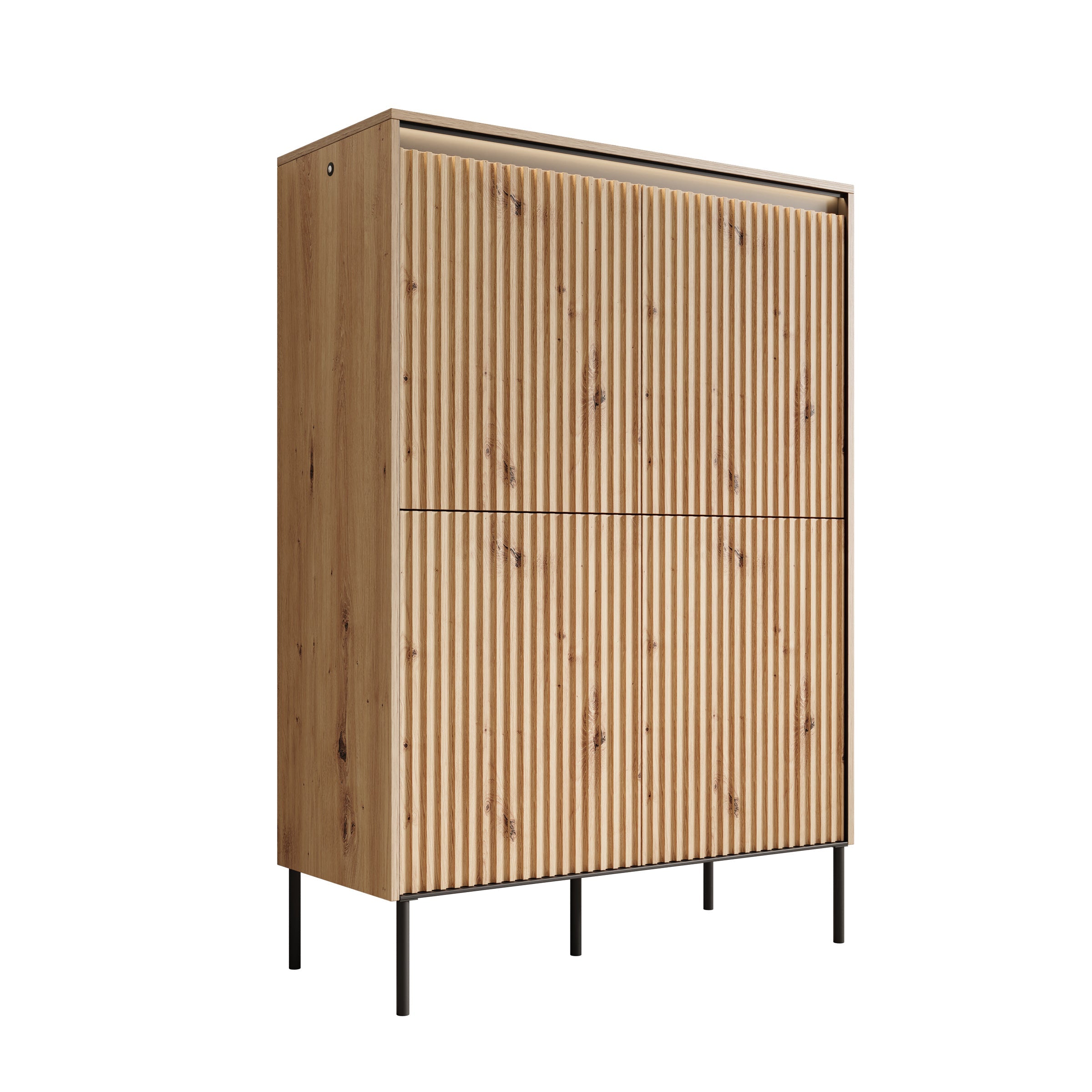 Meubella - Dressoir Timoteo - Eiken - 98 cm - Hoog