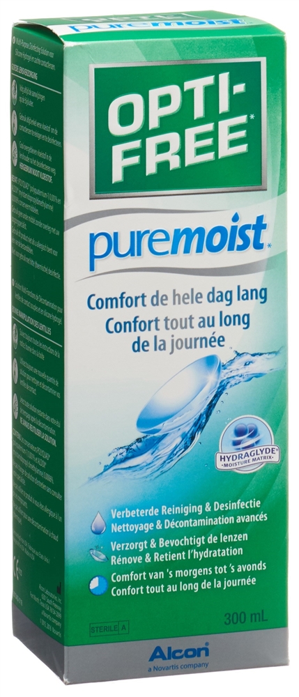 OPTI FREE PureMoist Multifunktions-Desinfektionslösung<br>300 ml, Flasche, Lösung