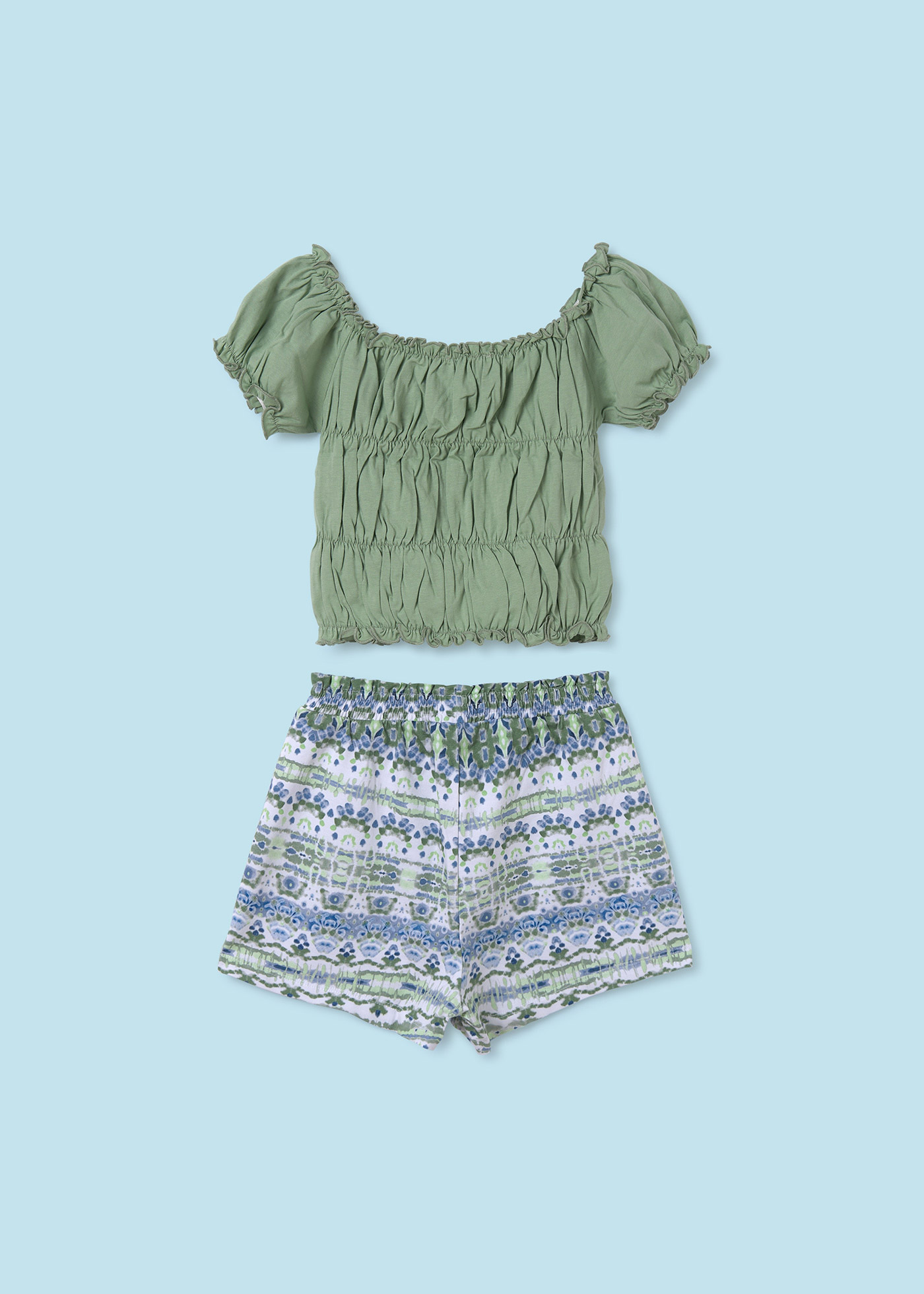 Conjunto de algodão de alta qualidade com duas peças para meninas.