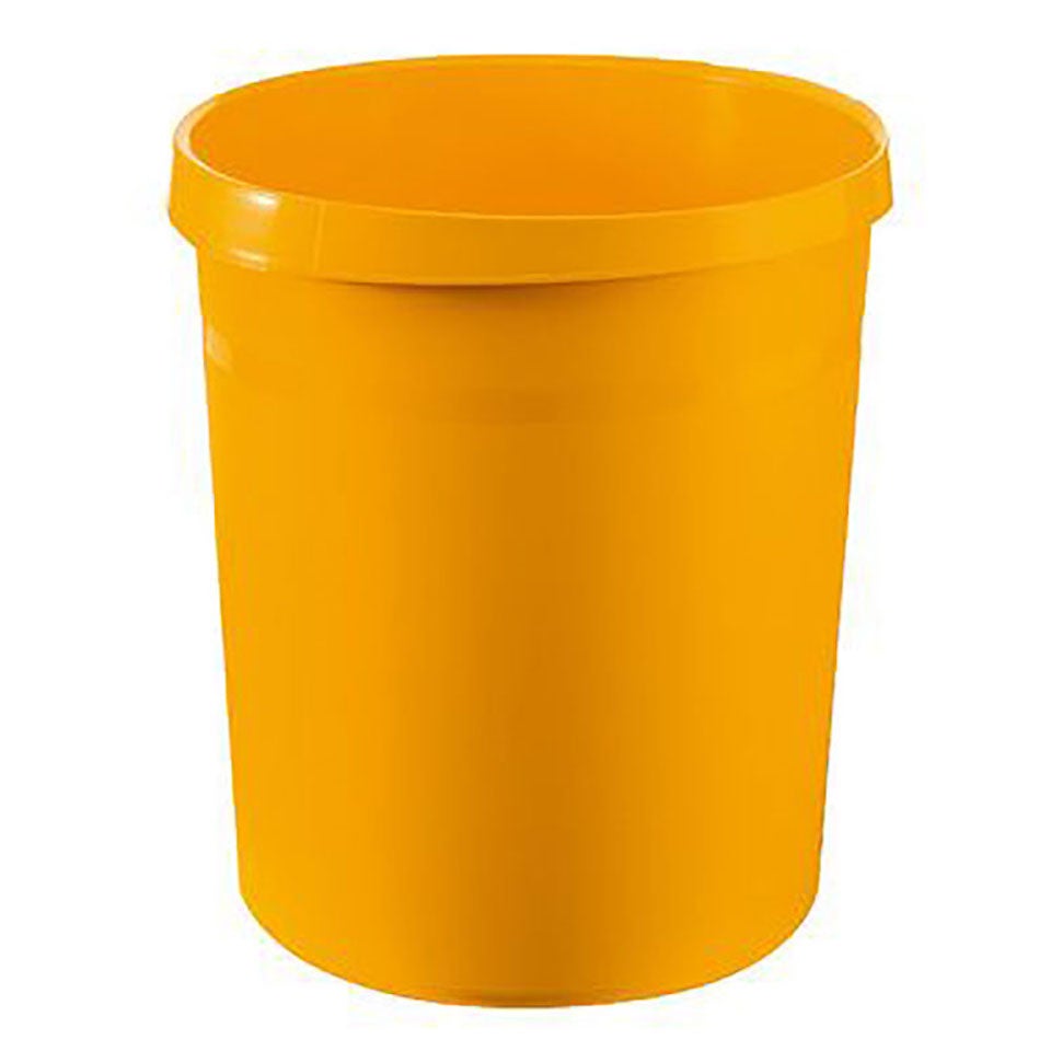 PROREGAL Klassieke ronde plastic afvalbak 18 liter HxØ 35 x 31,2 cm Geel