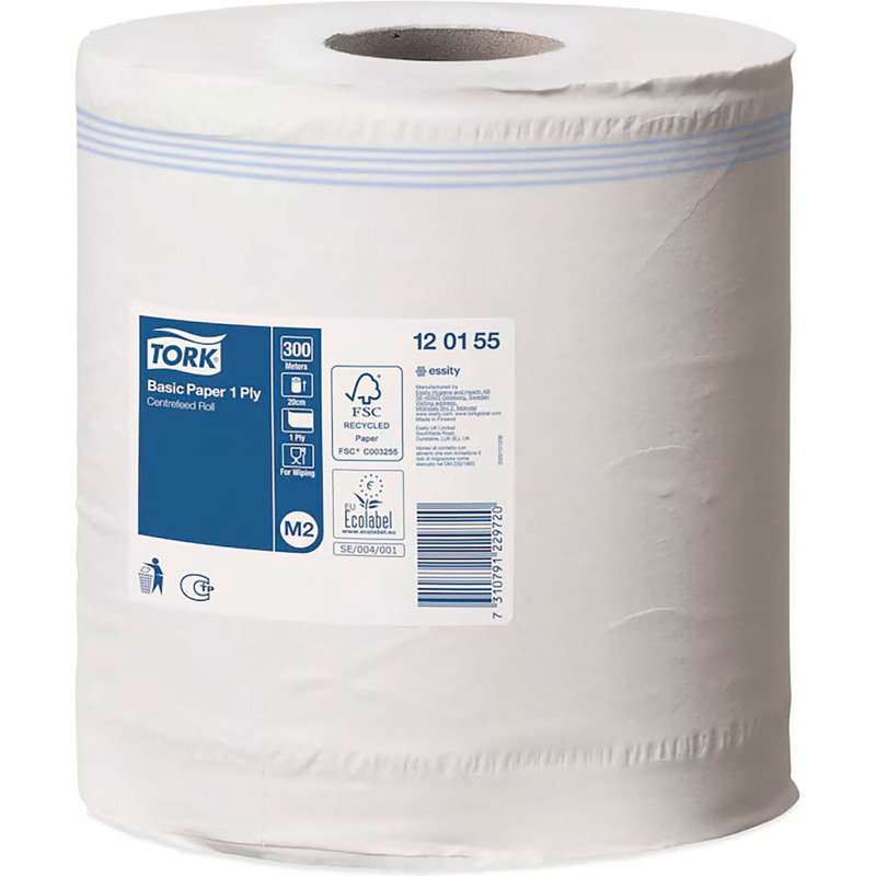TORK Rouleau nettoyant multi-usage, 1 couche, 300 m, blanc