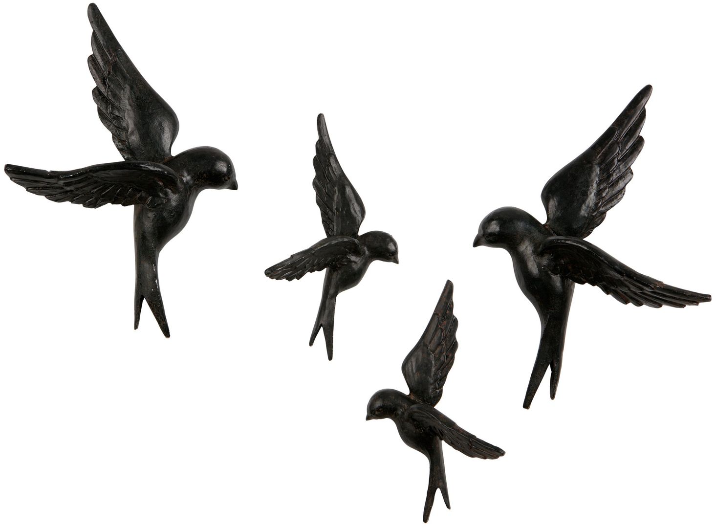 WOOOD   Avaler Vogels Set van 4 Wanddecoratie
