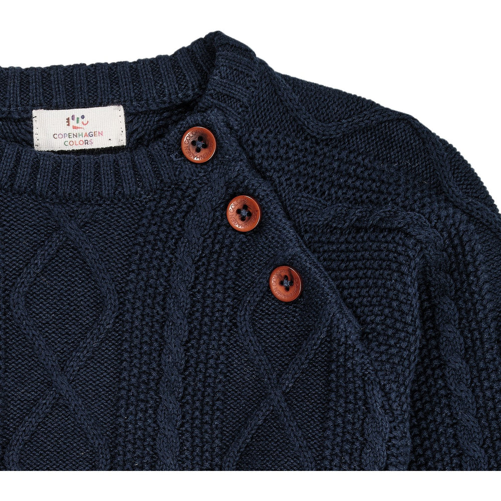 Navy Striktrøje - COPENHAGEN COLORS → Luksusbaby.dk