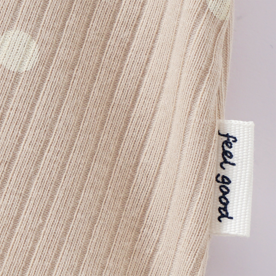 Topomini Baby Kleid mit Ripp-Struktur hellbeige