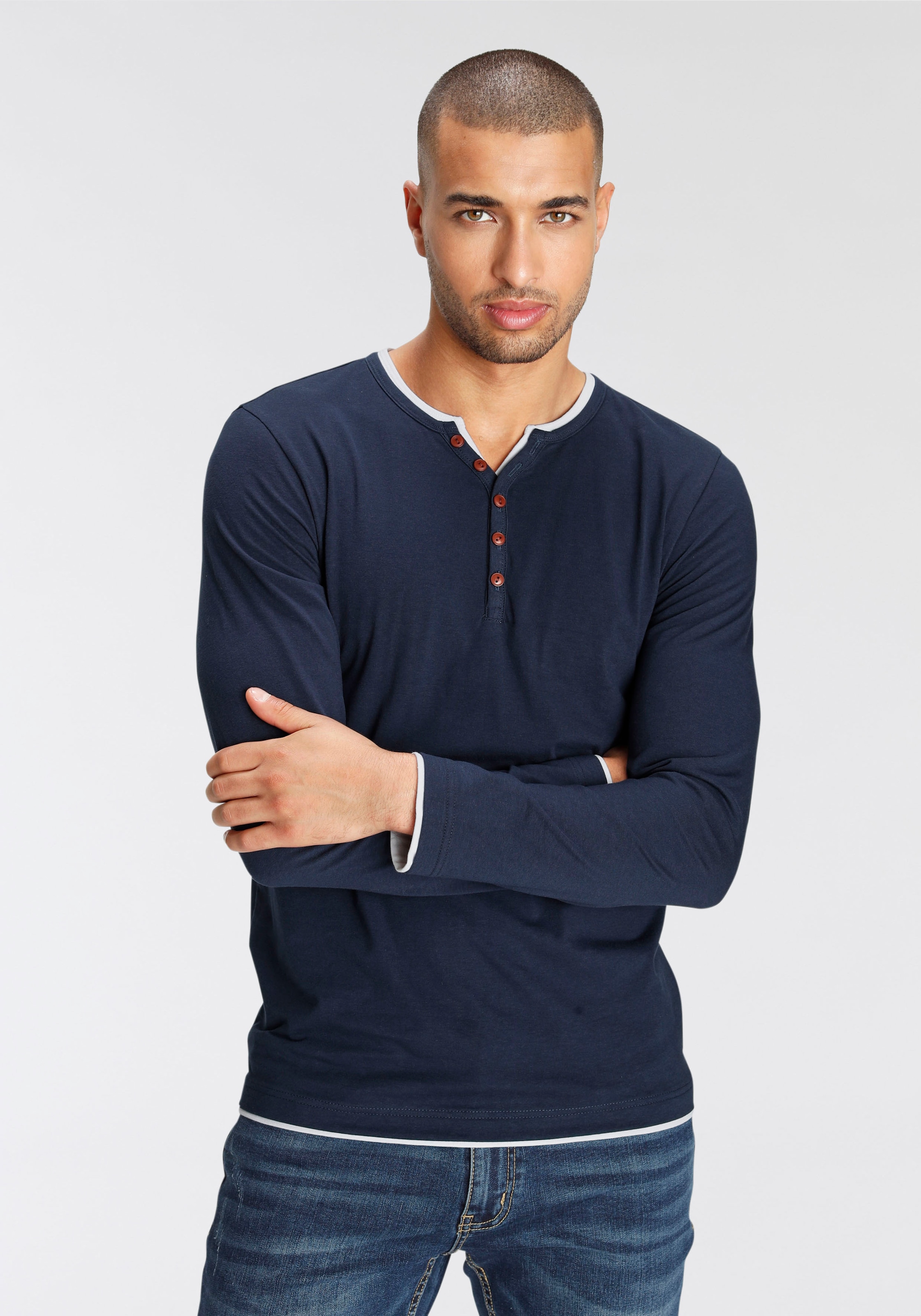 AJC Longsleeve , Langarm,  schmal geschnitten,  Rundhalsausschnitt