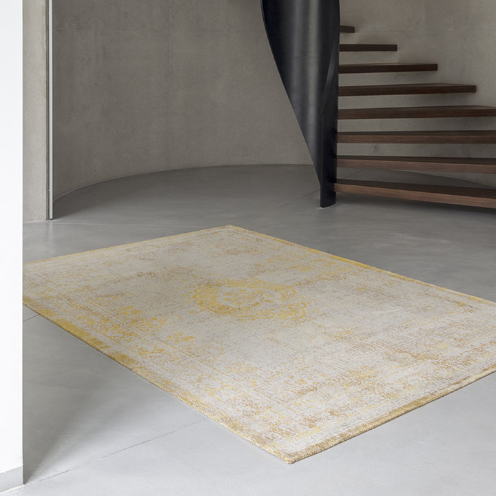 Vintage vloerkleed - Fading World Medaillon Geel | Bestel nu!