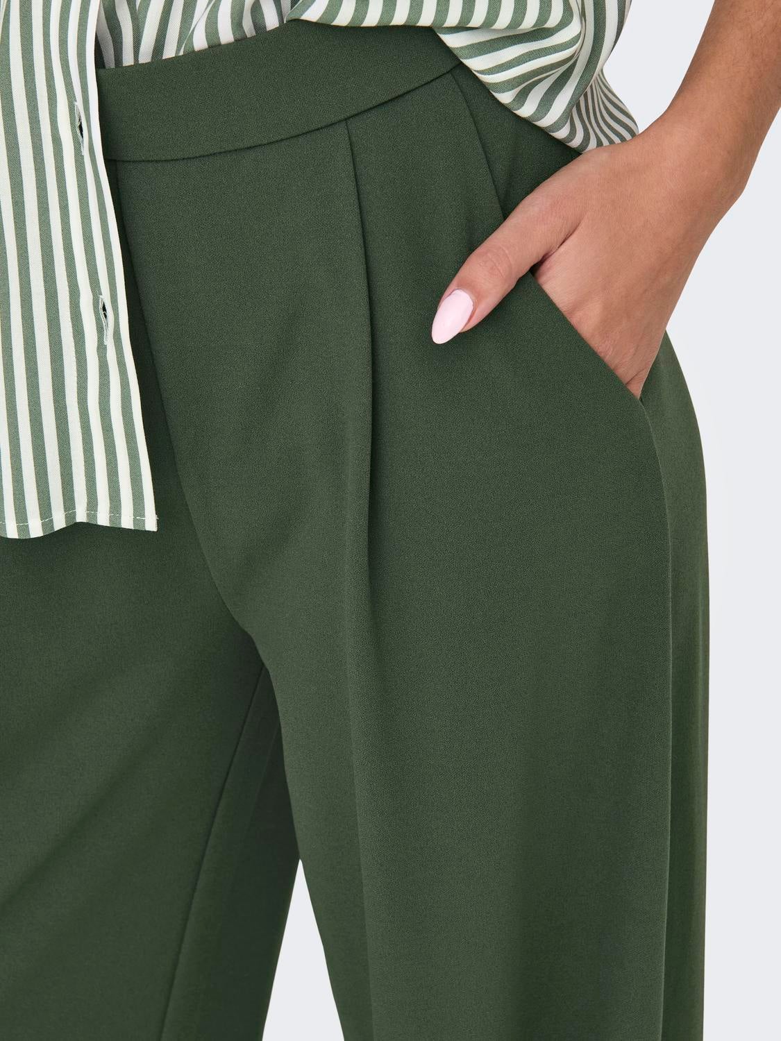 JDYGEGGO Hohe Taille Normal geschnitten Klassische Hose Kambaba