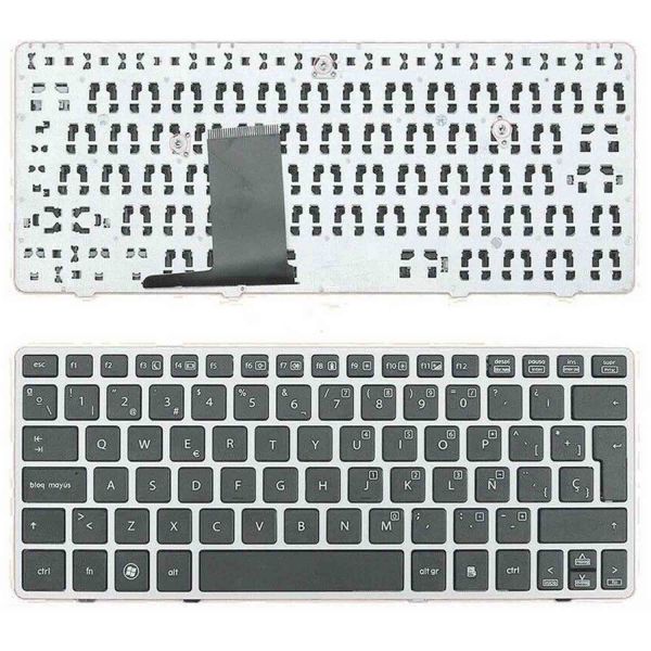 Teclado para Portatil HP Elitebook 2560P 2570P Marco Plata (espanhol ) - TEC0620