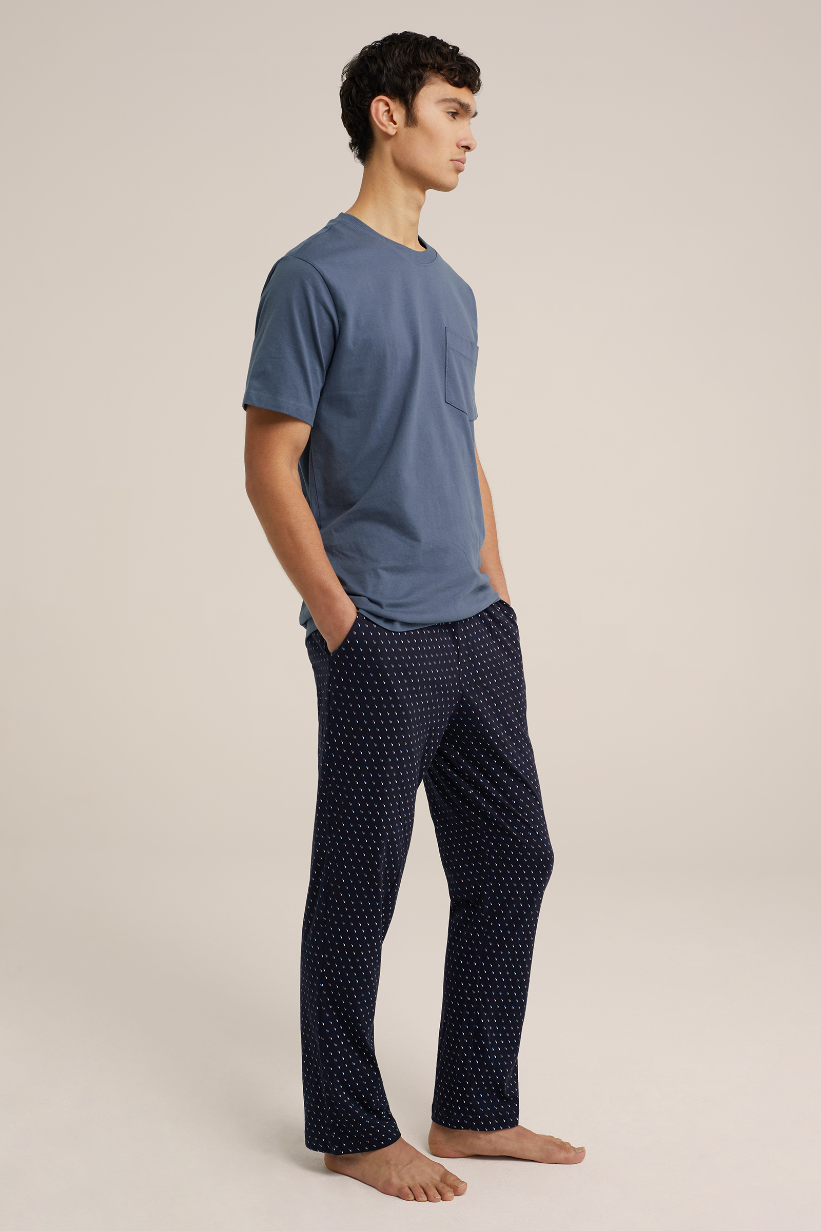 pyjamashirt WE Fashion Blauw