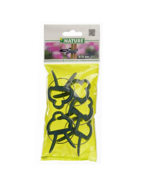 Nature Plantenclip - Klim-En Geleide Artikel - Groen 5 stuks Ø35 Mm