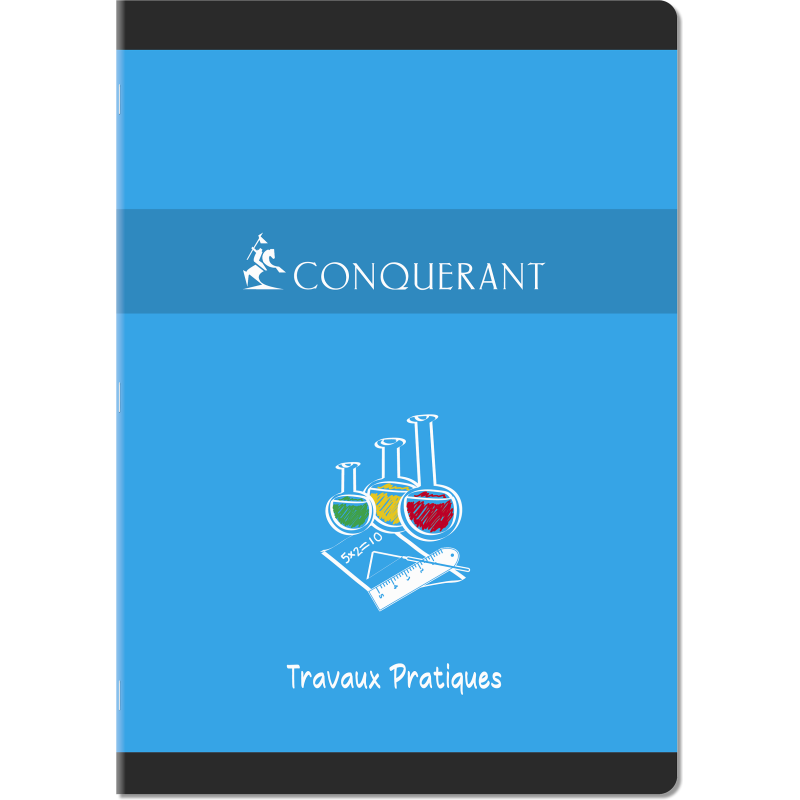 Cahier De Tp Conquerant 7 Agrafe 210X297 48P 70-90G Seyes/Uni Assorti