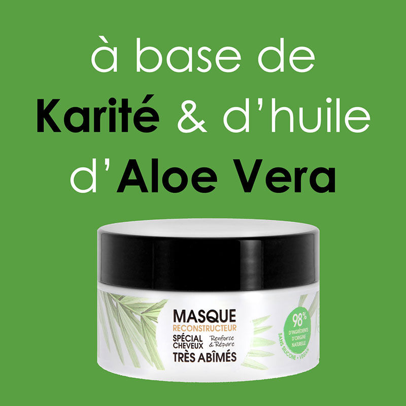 Masque reconstructeur cheveux très abîmés Gamme Nature