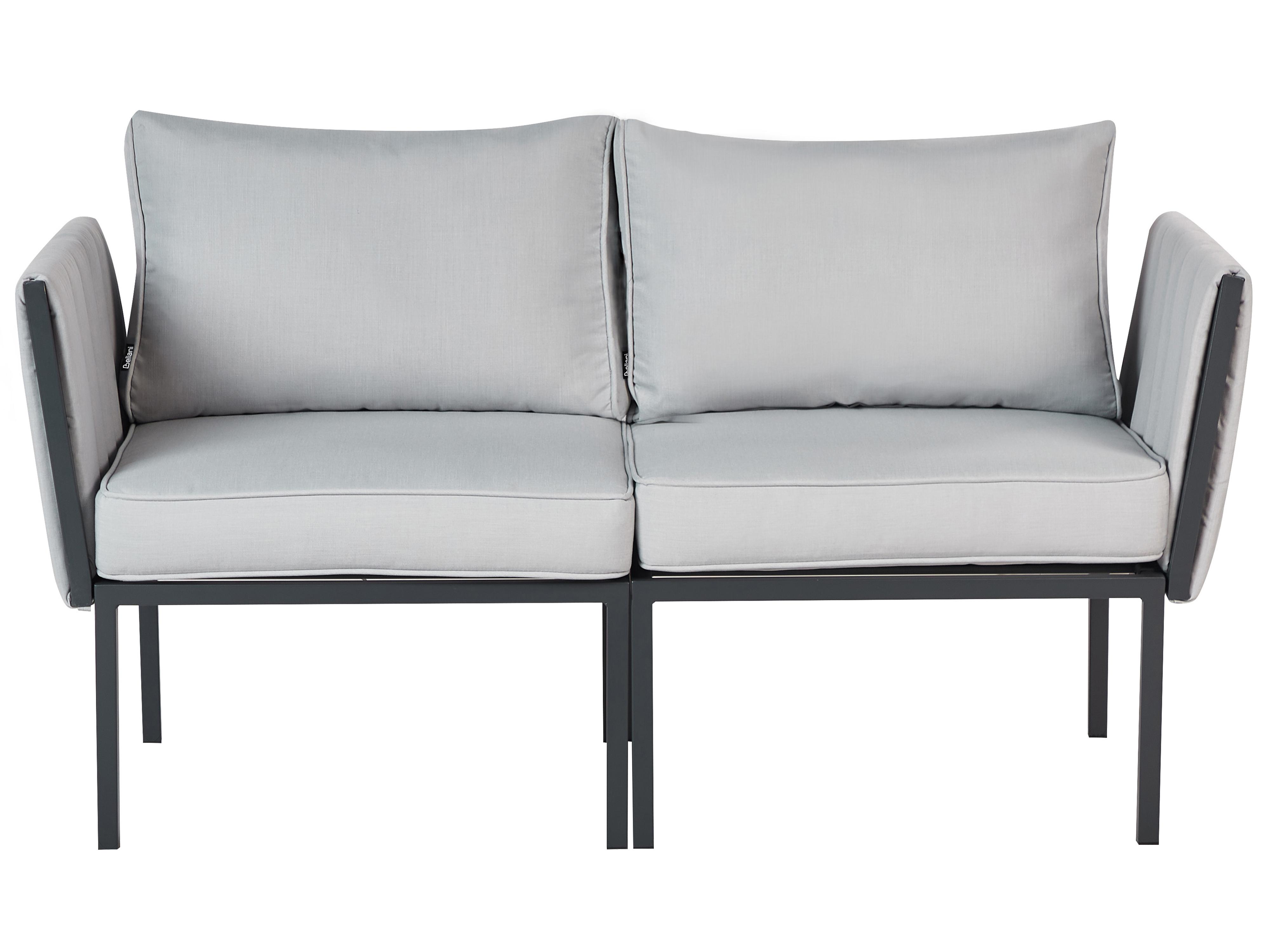 Loungeset met tafel 5-zits SKALA Metaal Lichtgrijs