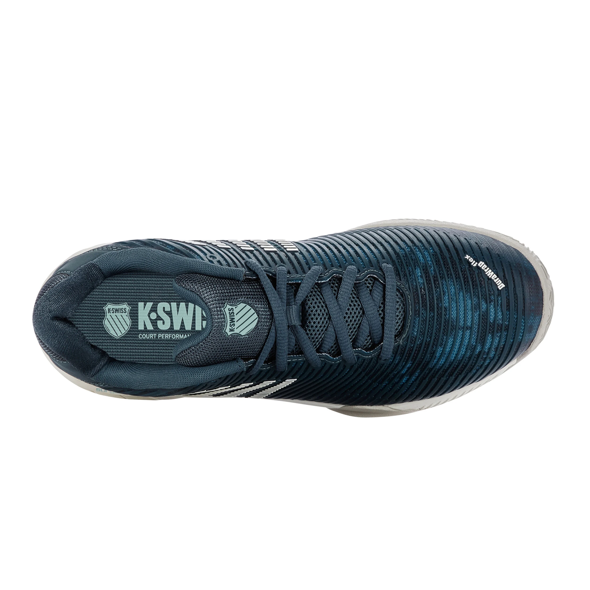 K-Swiss Hypercourt Express 2 Chaussure Terre Battue Hommes - Bleu Petrol, Blanc