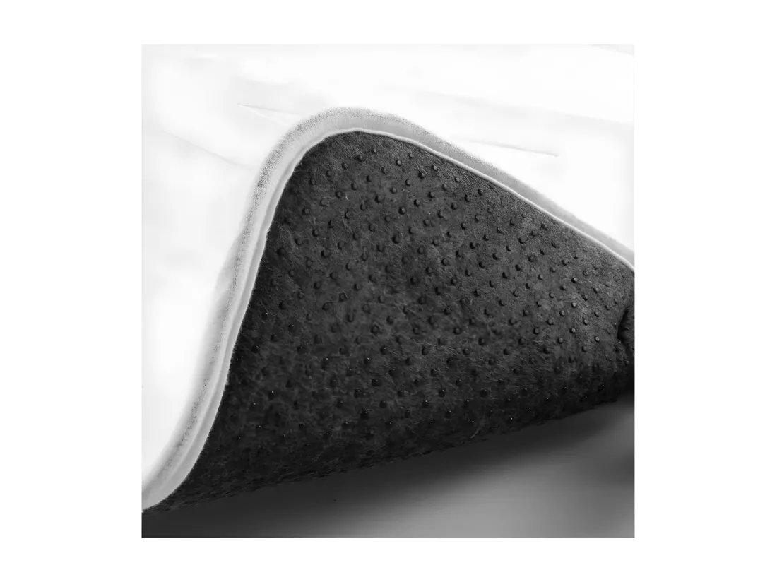 Tapis de Bain 45 x 75 cm Bain Blanc - Microfibre Relief