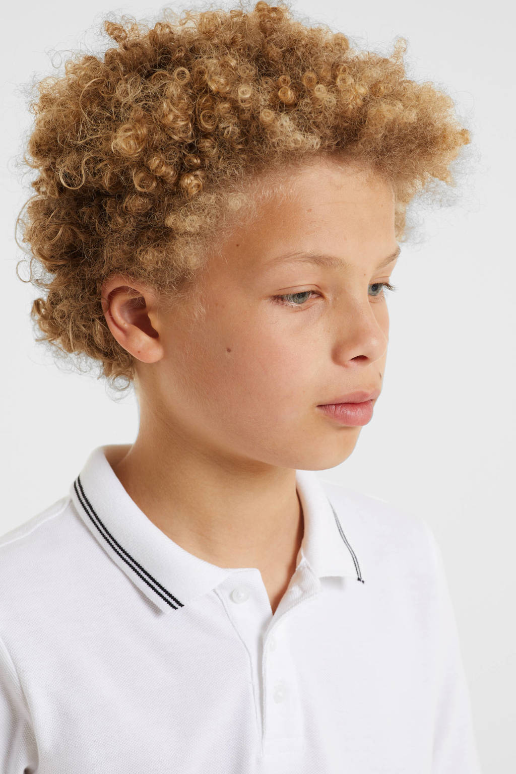 anytime piqué polo wit/zwart