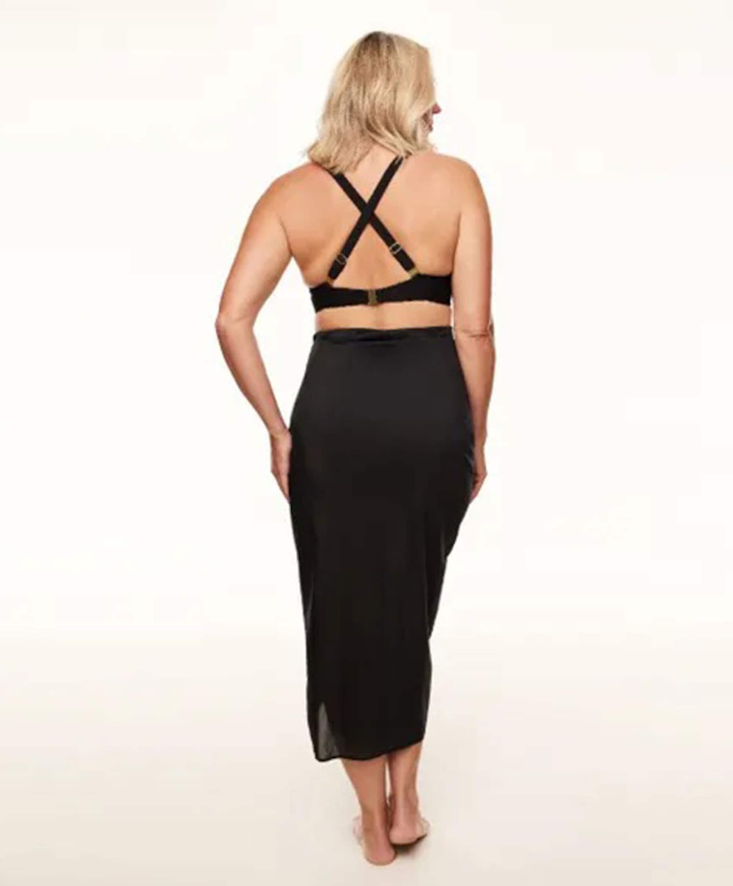 Annadiva Dames pareo zwart