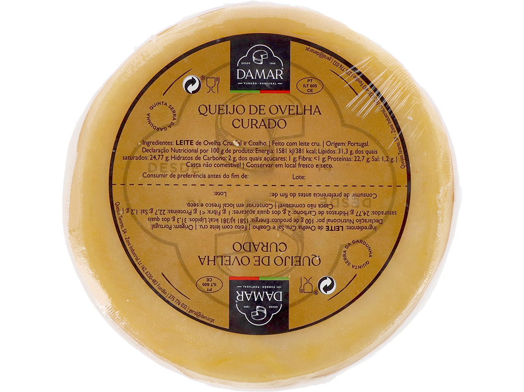 QUEIJO DE OVELHA CURADO DAMAR QUINTA DA SERRA GARDUNHA KG