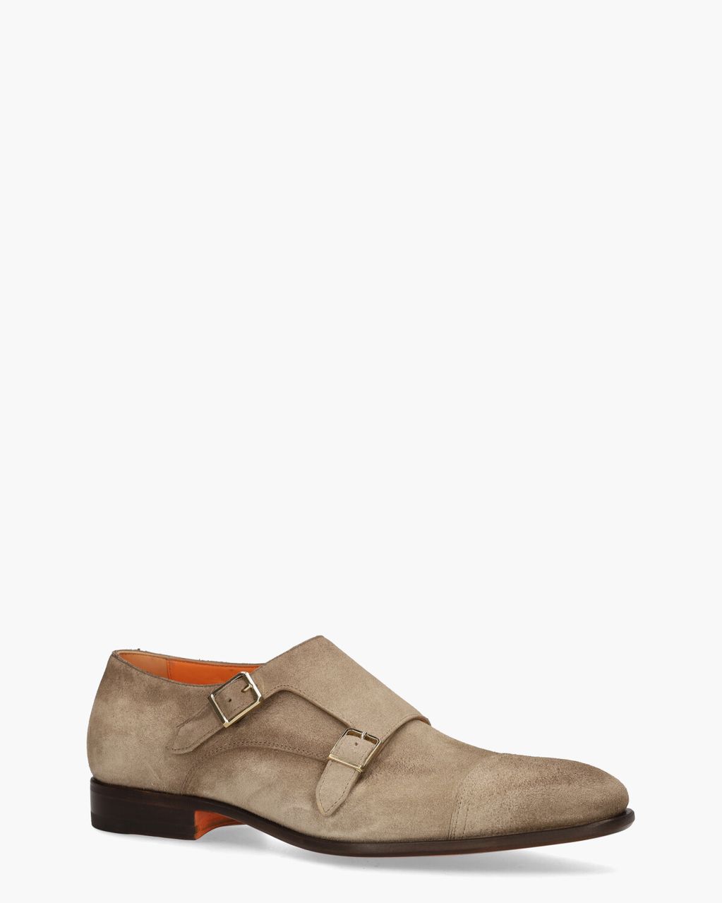 Santoni 18085 Lichtbruin Heren Gespschoenen