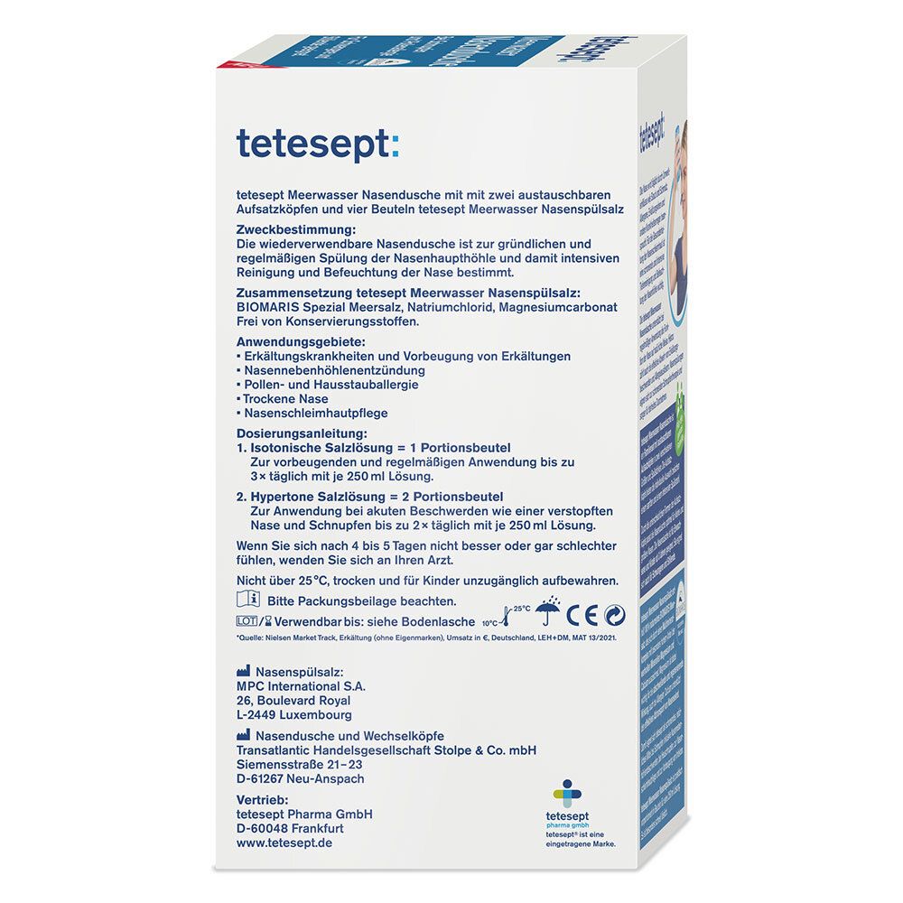 tetesept® Meerwasser Nasendusche