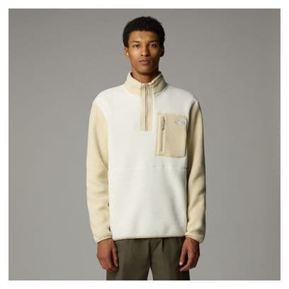 Polaire Homme The North Face Yumiori 1/4 Zip Beige/Blanc