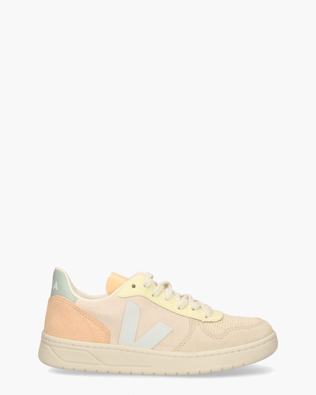 Veja V-10 Suede Ecru/Multicolor Damessneakers