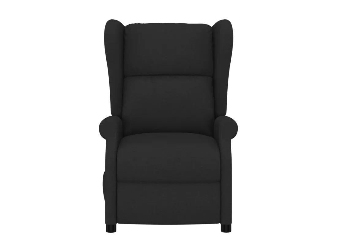 Fauteuil inclinable électrique à oreilles noir tissu